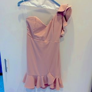 Lulus one shoulder pink minidress, Size M.